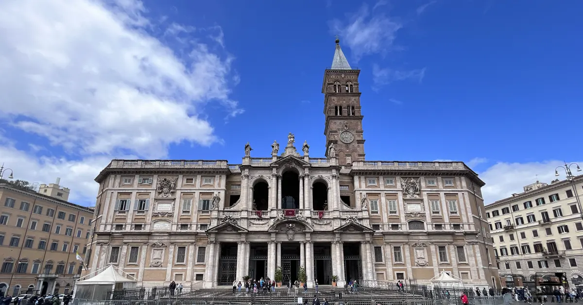 Exterior view of the Papal Basilica of Santa Maria Maggiore.