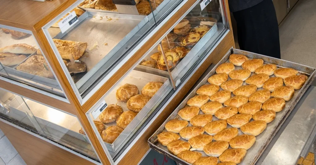 A variety of pies in Mam, a street food restaurant in Athens.