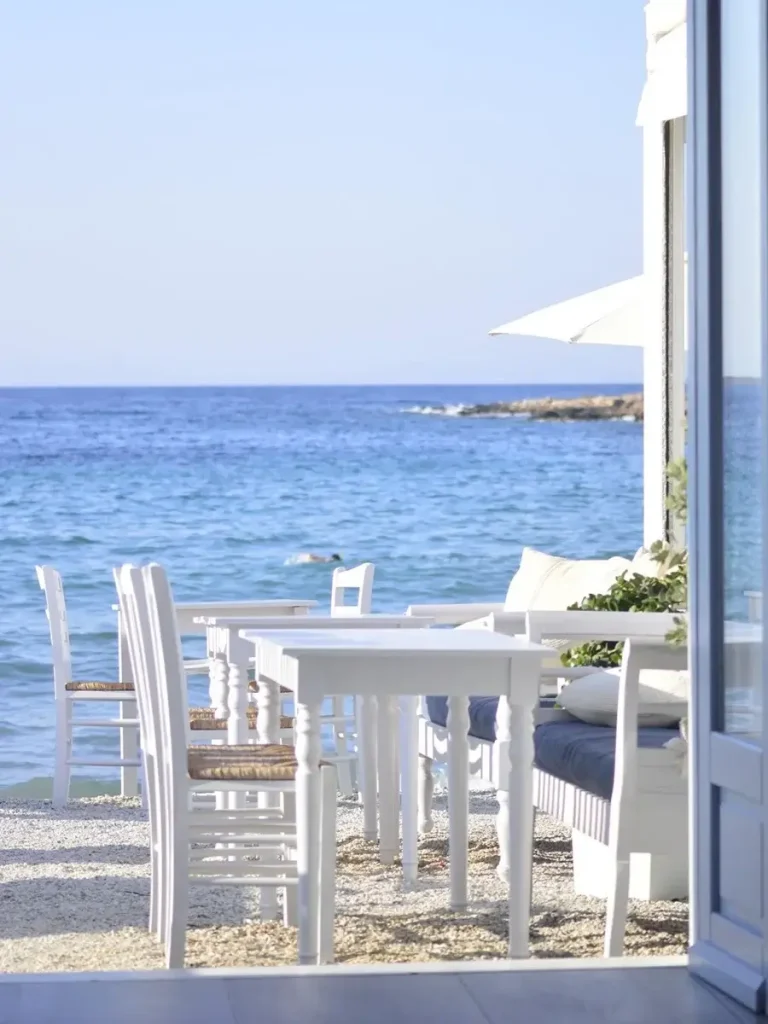 Amazing sea view from Statheros restaurant in Paros Greece