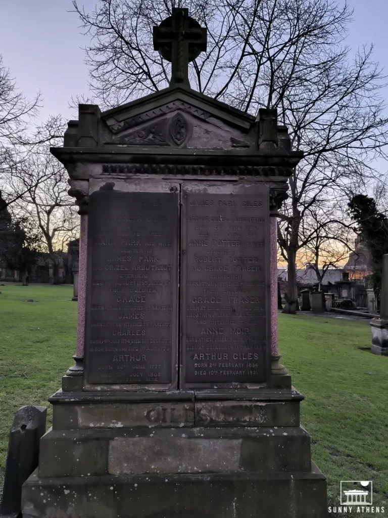 A peaceful dusk setting on a winter's day at Greyfriars Kirkyard.