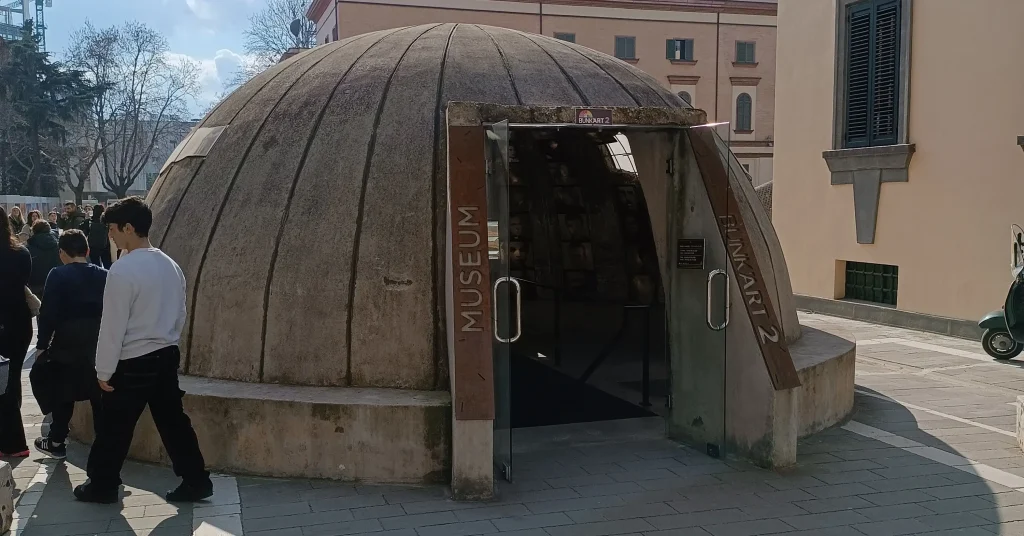 The entrance to the must-see Bunk’Art 2 museum in Tirana.