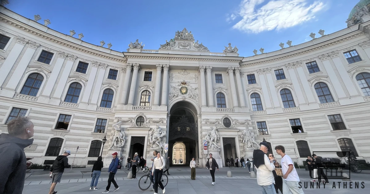 Entrance to the Sisi Museum inside the Hofburg Palace at Michaelerplatz in Vienna