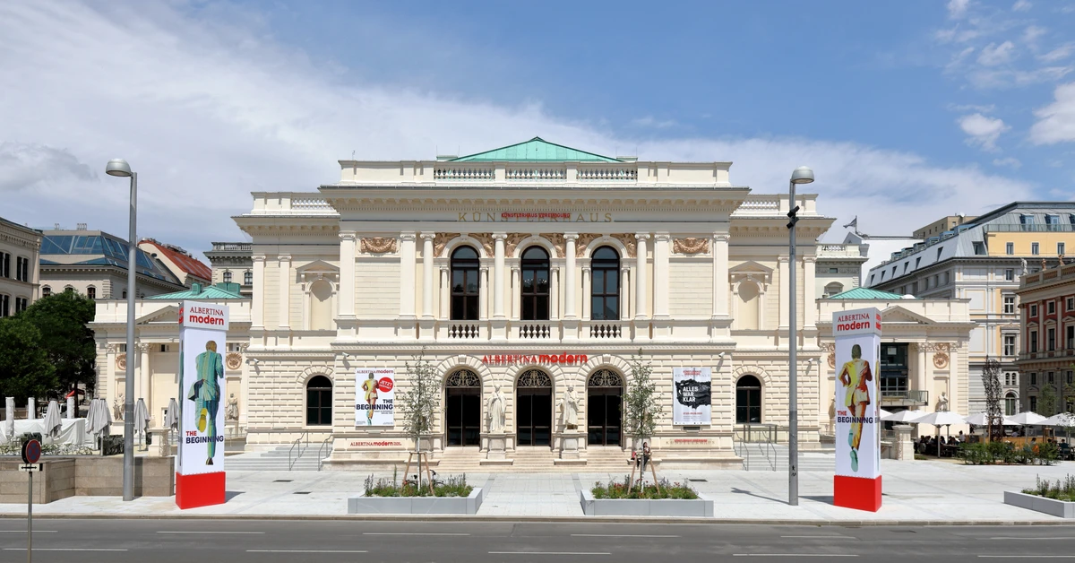 Exterior facade of the Künstlerhaus building housing the Albertina Modern museum in Vienna