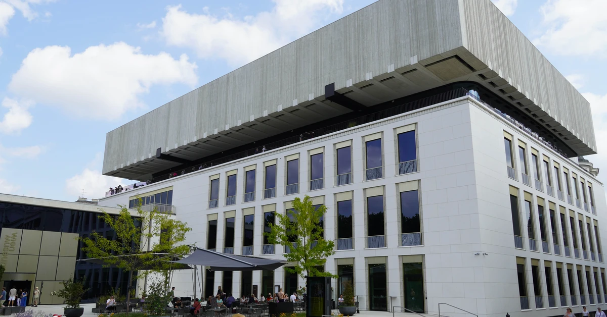 Modern exterior facade of the renovated Wien Museum at Karlsplatz in Vienna